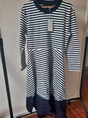 COS Navy Stripes Dress